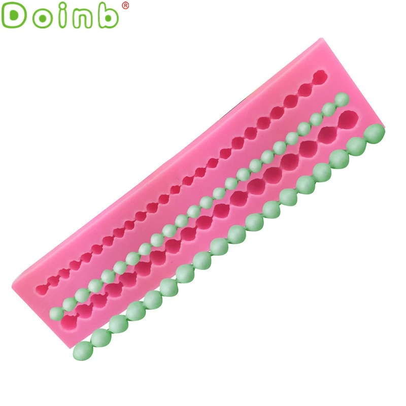 Doinb Silicone String of Pearl Fondant Sugar Paste Bead Mold Clay Mould Cake Decorating Tools