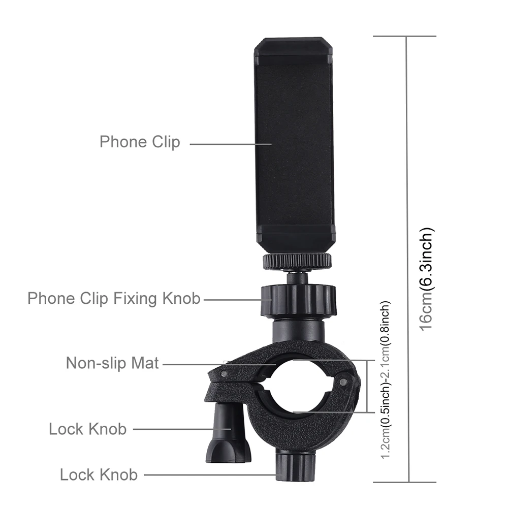 Photography Cell Phone Clip Holder Smartphone Clamp Bracket Stand Compatible with Most Mobile Phones | Электроника