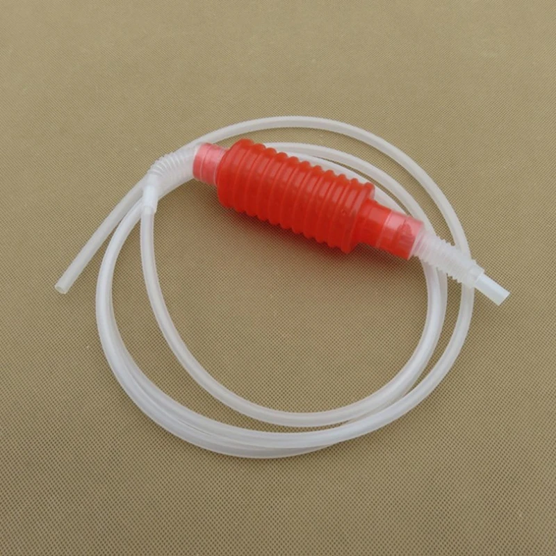 2 Meter Red Syphon Tube Hand Fuel Pump Gasoline Siphon Hose Gas Oil Water Transfer for Liquid Ho | Дом и сад