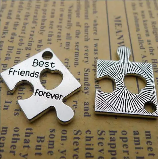Сплав 16*22 мм Best Friends Forever головоломки подвески для DIY браслетов и ожерелий брелок