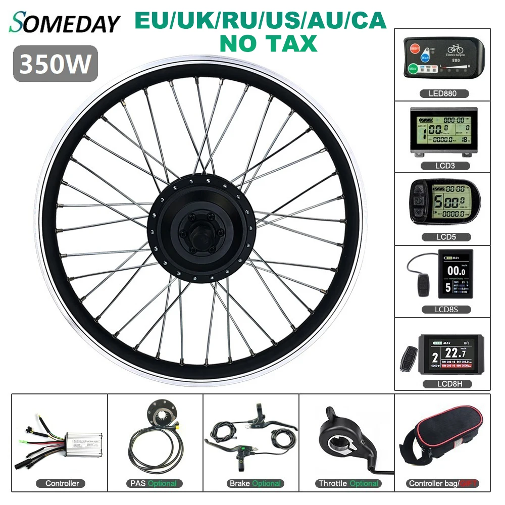 

SOMEDAY 36V 48V 350W Electric Bicycle Conversion Kit 16 20 24 26 27.5 28 Inch 700C Rear Cassette Wheel Hub Motor for Ebike Kit