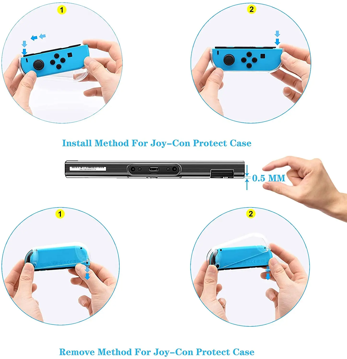 Прозрачный чехол Dockable для Nintendo Switch защитный контроллера и Joy Con кристально