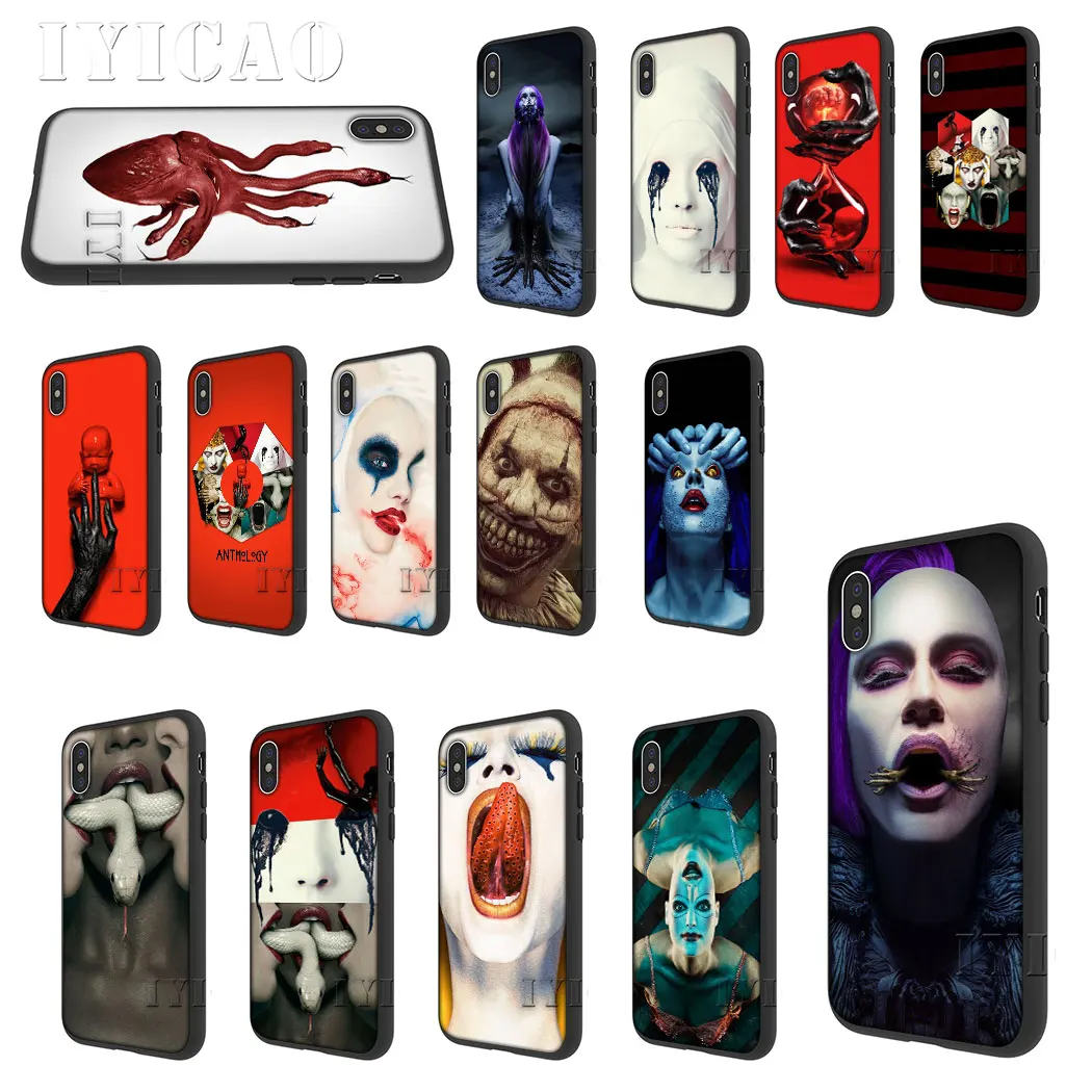 IYICAO American Horror Story ТВ Мягкий силиконовый чехол для Iphone 5 5s se 10 X XS XR Max 6 6s 7 8 плюс размер