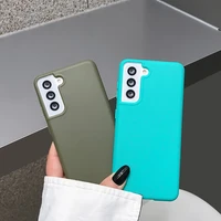 simple solid color is suitable for samsung s21 s20 fe s10 plus mobile phone case note20ultra note10 silicone protective cover