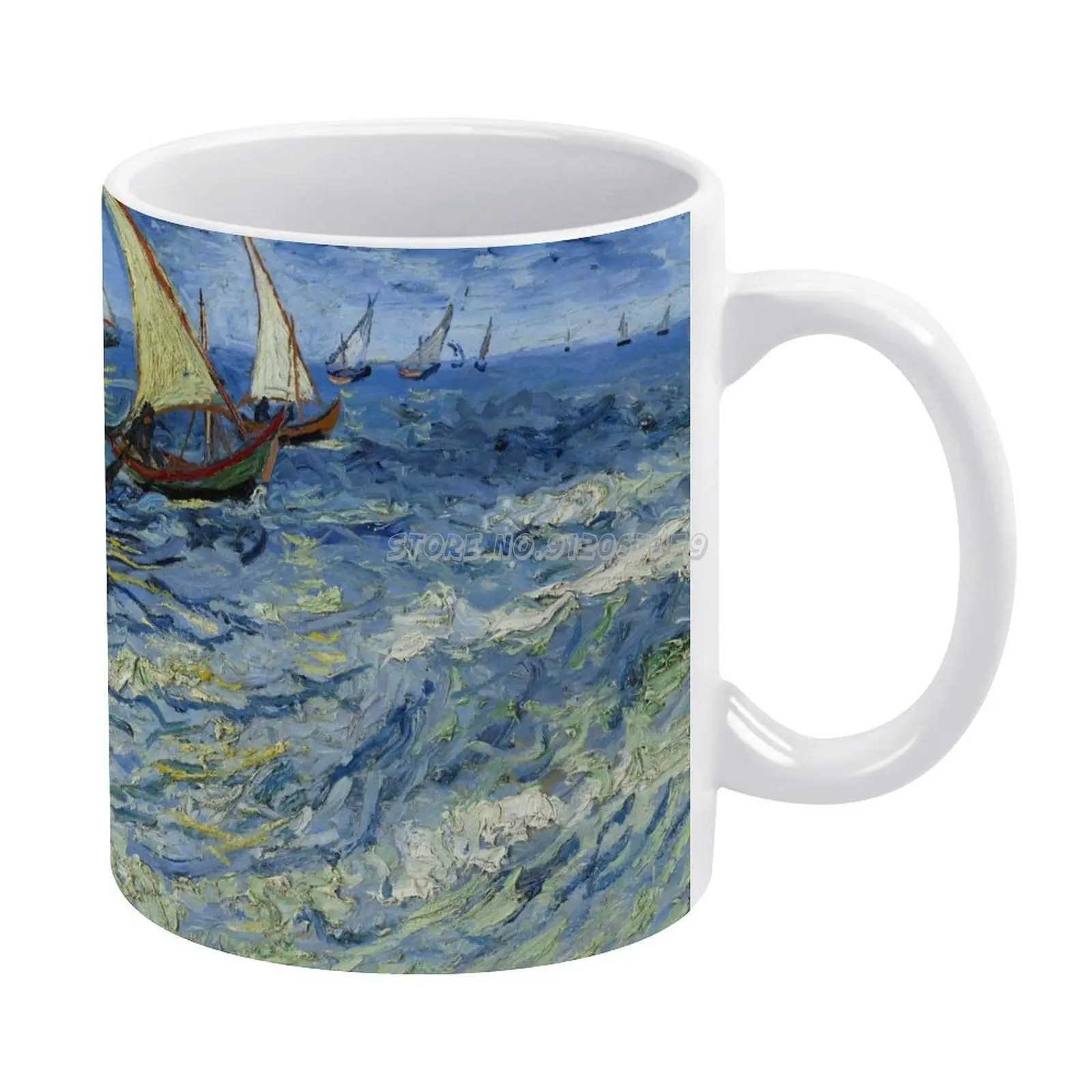 

Van In Saintes Maries De Coffee Mugs Print Decor For Kids Room Pillow Cover Floor Pillowcases for Sofa Home Sea Van Ocean Boat