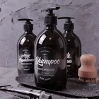 Многоразовые бутылки для ванной комнаты, емкость с прессом для хранения шампуня, геля для душа, 250500 мл, в скандинавском стиле, коричневый цвет