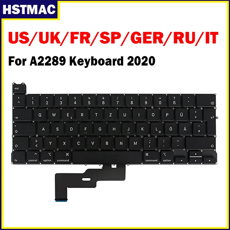 Оригинальная клавиатура A2289 2020 для Macbook Pro США Великобритании немецкой