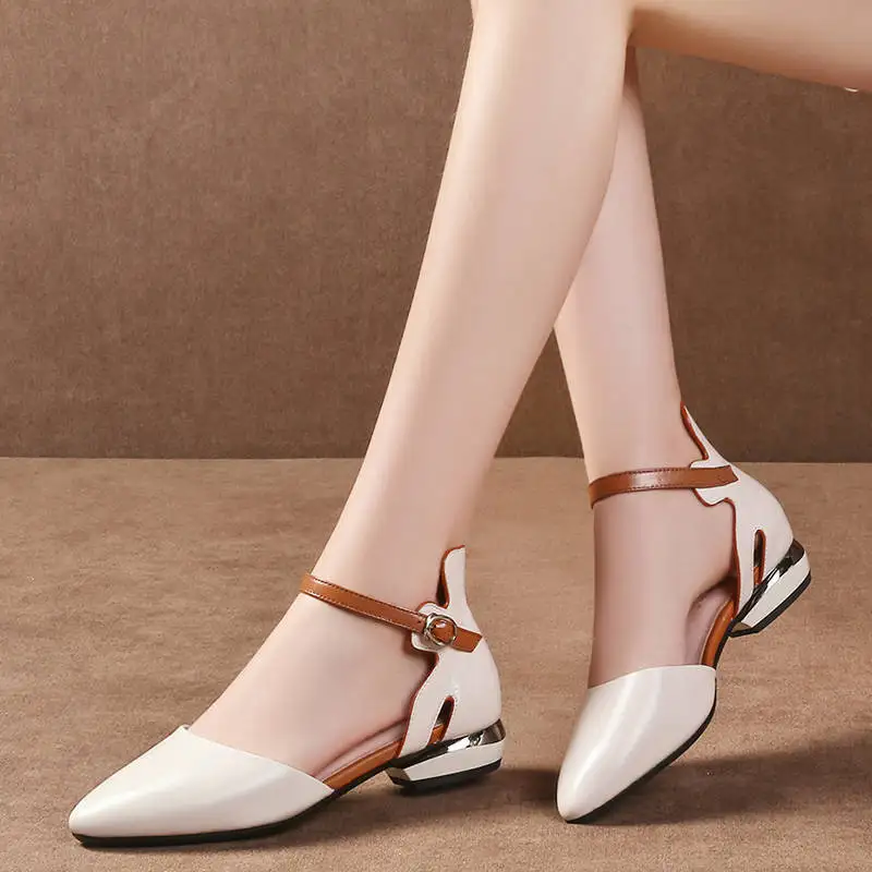 

cresfimix women classic high quality pink buckle strap square heel shoes lady casual white pu leather office summer heels c9281