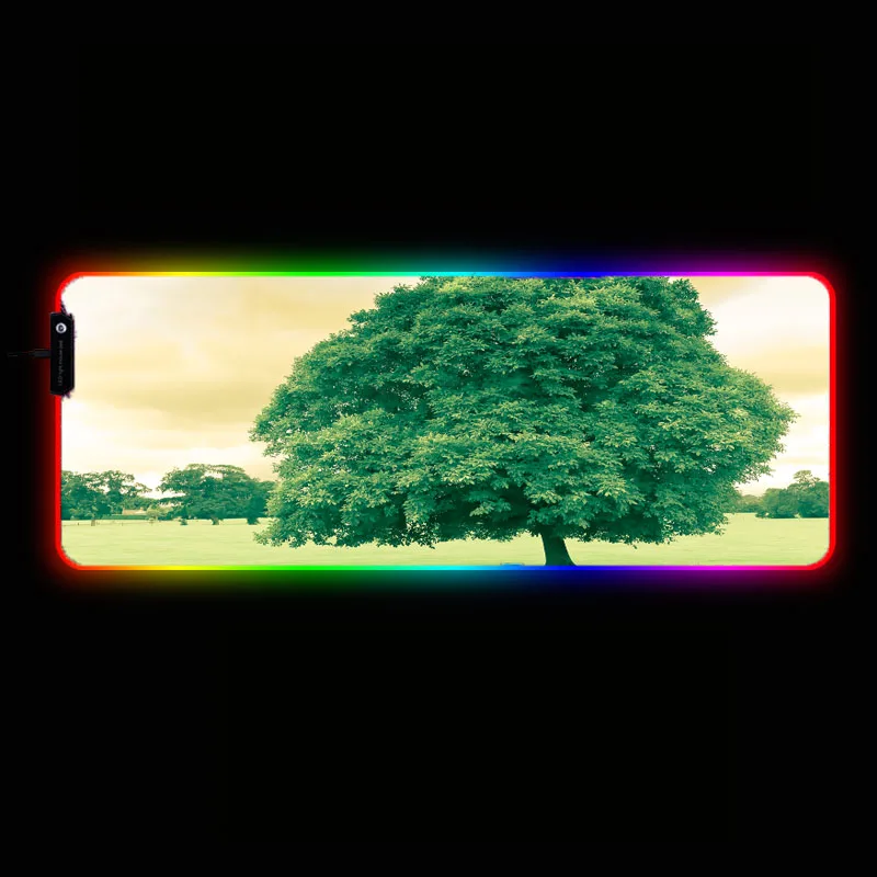 MRGBEST коврик для мыши с крутым деревом игровой большой RGB компьютерный геймерская