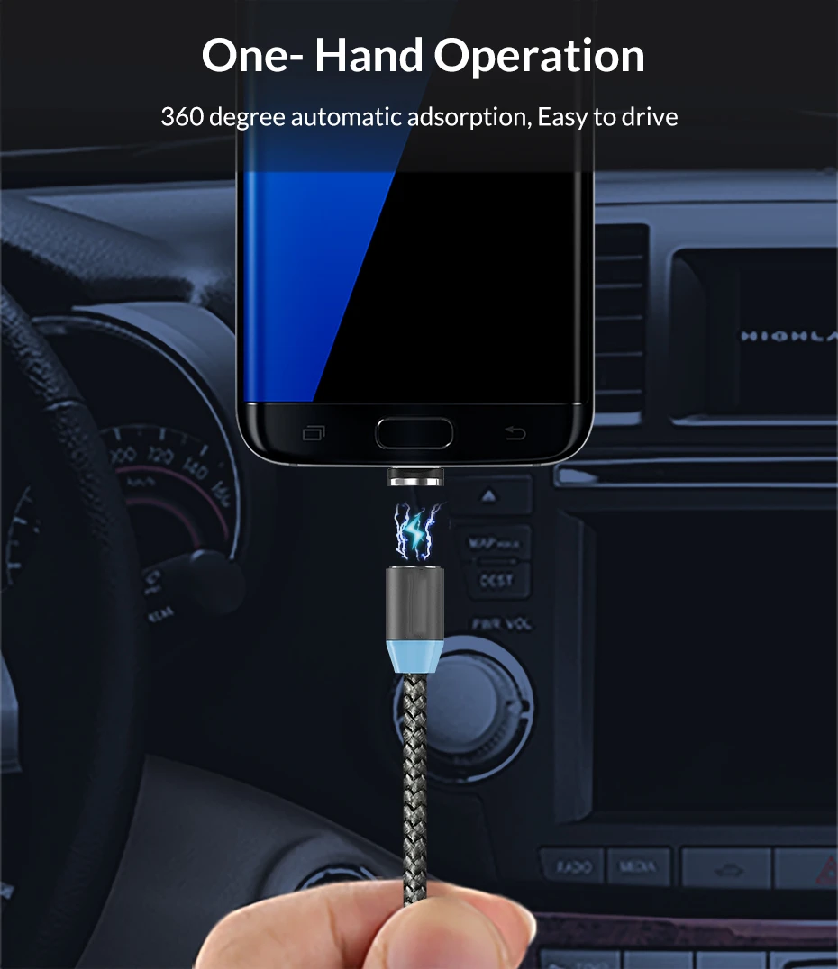 2.4A Быстрая зарядка светодиодный магнитный usb-кабель для IPhone 6 7 8 Plus 5s SE магнит IPad Air USB зарядное устройство кабель type C& Micro USB кабель