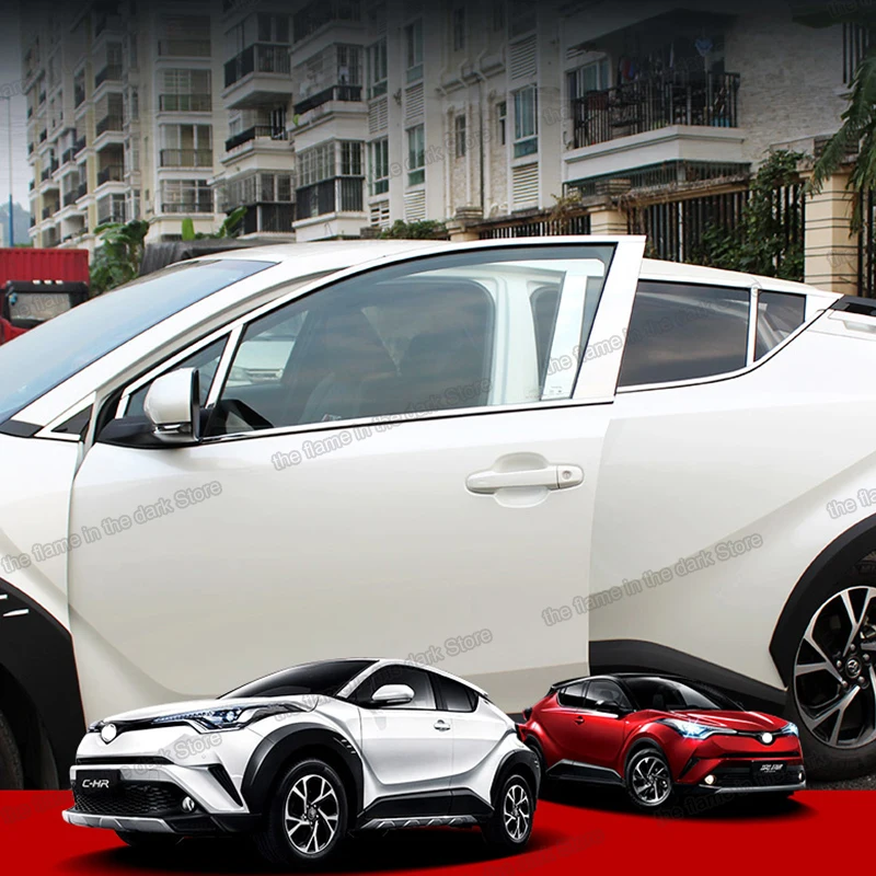 Lsrtw2017 нержавеющая сталь автомобильные оконные отделки для Toyota Chr 2017 2018 2019 2020 2021