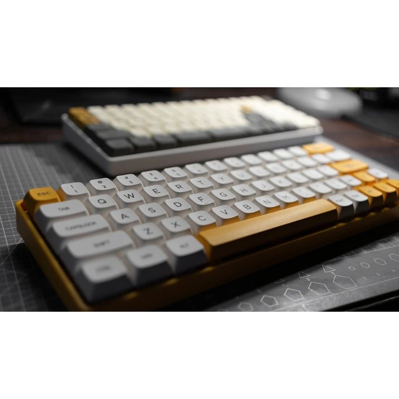 

B2EF 140 Keys/set QX Profile Honey Milk Theme Keycaps for cherry MX Kailh Gateron Switches PBT Dye Sublimation Key