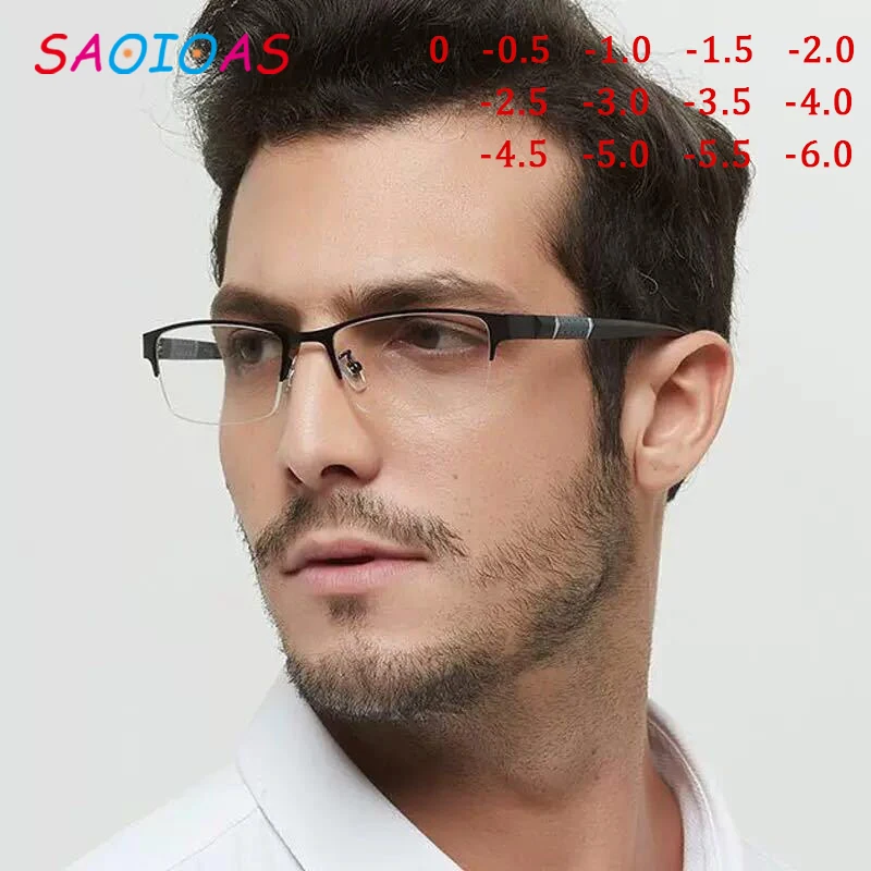 Мужские и женские очки для близорукости SAOIOAS черные классические деловые 1 5 2 3 4 0