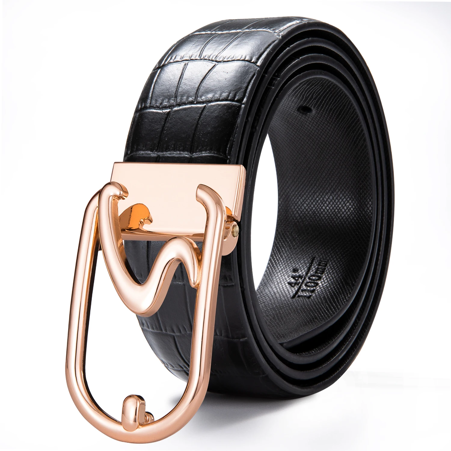 Ремень Hi Tie мужской из крокодиловой кожи роскошный винтажный ковбойский пояс для