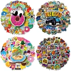 50 граффити-наклеек для улицы, смешанные и подходящие к месту наклейки для багажа, красочные Мультяшные наклейки астронавта