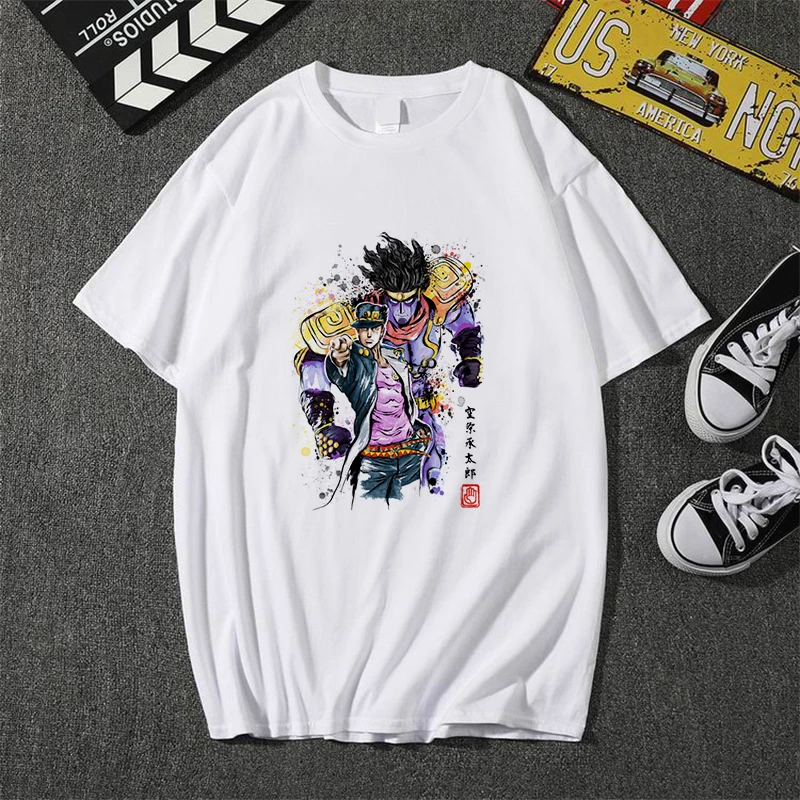 Новинка 2019 Мужская/женская футболка Jojo с причудливым графическим принтом Adventure