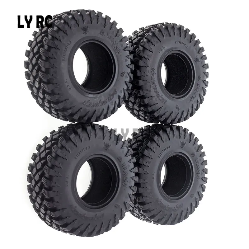 LYRC-neum&aacute;ticos de goma 2,2 para coche teledirigido, 4 piezas, 128x49MM, 1:10, Axial SCX10 II 90046 AXI03007 Traxxas TRX4 ARRMA, Env&iacute;o Gratis-0