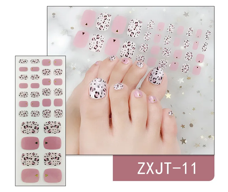 

1 Sheet Glitter Adhesive Toe Nail Sticker Laser Full Cover Wraps Shinny Sequins Stickers Toe Nail Polish Strips Manicure Tools