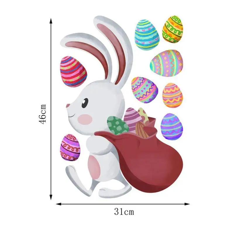 

Lovely Cartoon Easter Rabbit Wall Sticker Kids Room Wall Decal Bedroom Stickers PVC 46*31cm H5A1