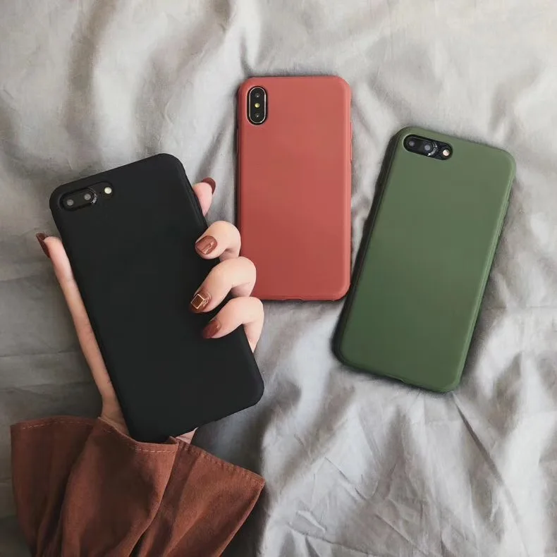 Оптовая продажа простой дизайн чехол для телефона iPhone XR XS MAX 6 Plus s 7 8 X Macaron cas милый