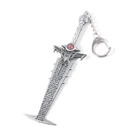 game doom eternal metal keychain crucible blade slayer sword weapon model pendant key chain high quality props jewelry