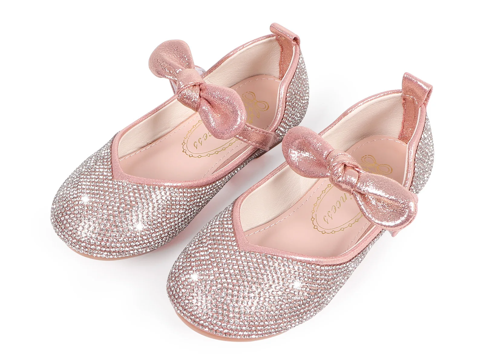 

Spring Flat Bottomed Princess Sandals Lolita Shoes Diamond Decoration Baby Girls Cinderella Snow White Anime Cosplay Costumes