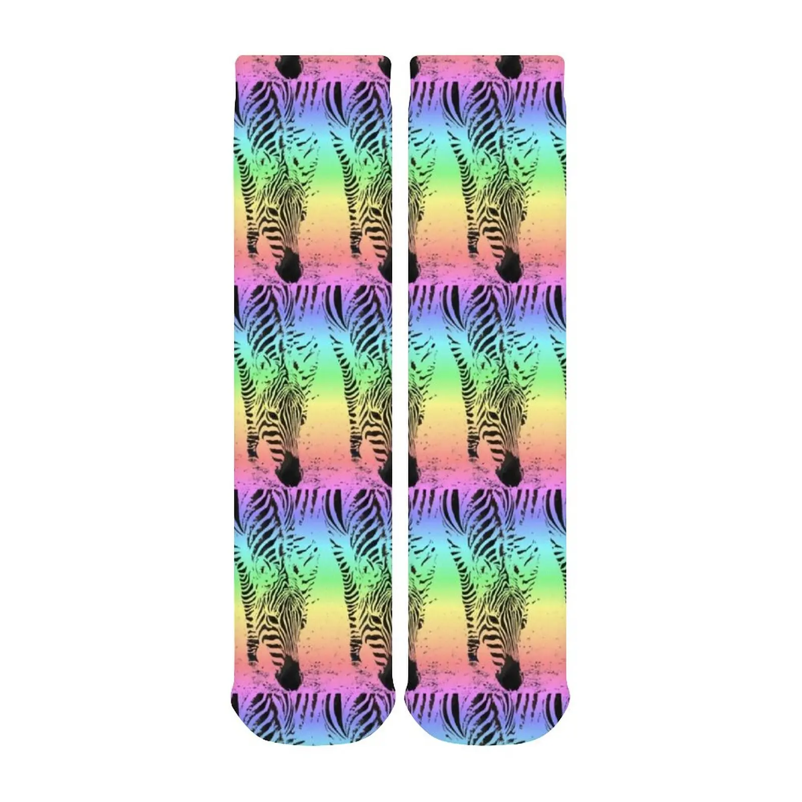 

Zebra Socks Anti Sweat Retro Stockings Runner Large Chemical Fiber Indoor Print Socks