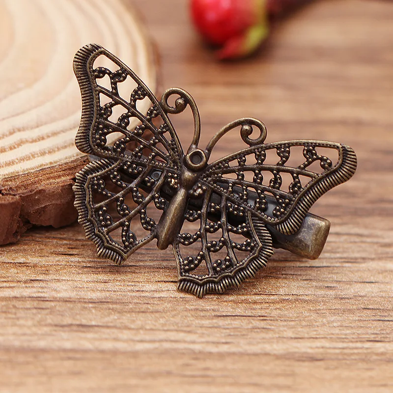 10 шт. 29*41 мм бабочка Бобби шпильки металлический зажим крокодил Утконос для