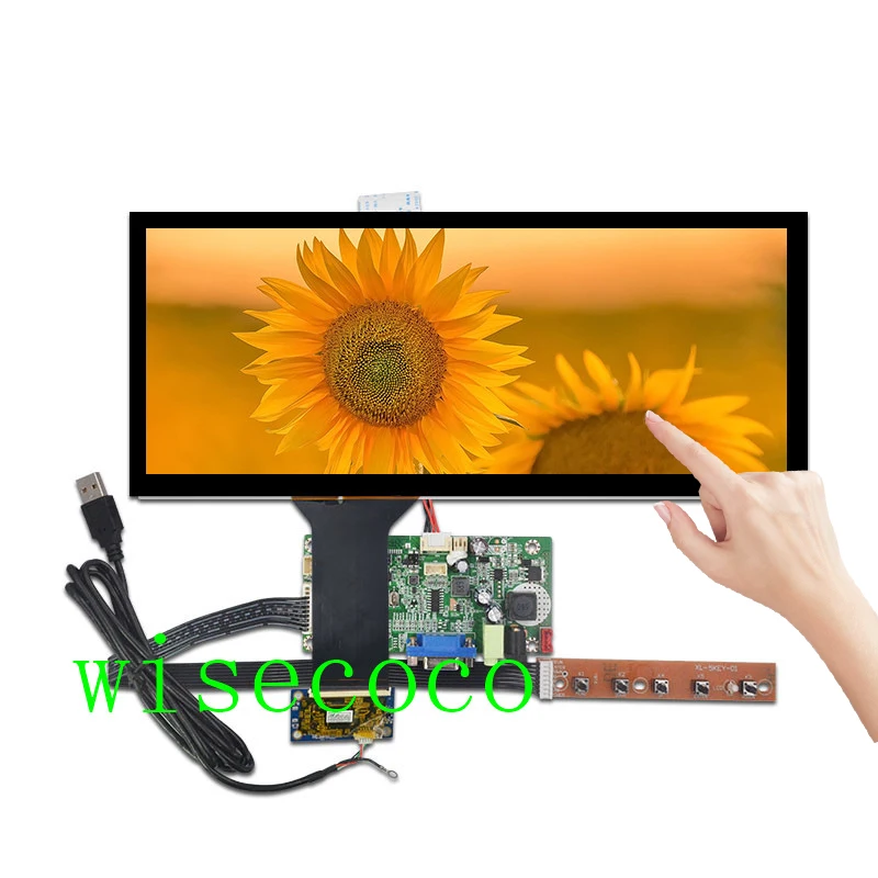 12," дюймовый 1920*720 ips ЖК-HSD123KPW1-A30 емкостная сенсорная панель HDMI VGA плата контроллера высокая яркость 850