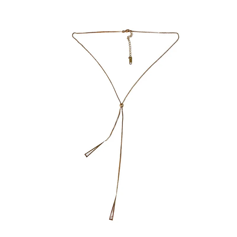 В Корейском стиле темперамент женские простые металический текстура титановая