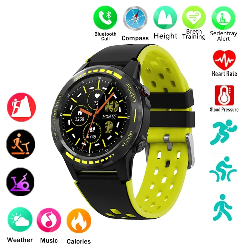 Кингстар М7 Фул Тач Смарт Вотч Поддержка GPS Вызов по Bluetooth Компас Водонепроницаемый Спортивный Смартчасы Для Huawei iPhone Samsung on.