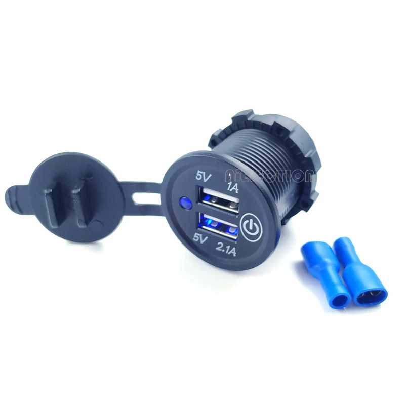 DIY USB зарядное устройство 3.1A 12В/24В розетка водонепроницаемый автомобильное с