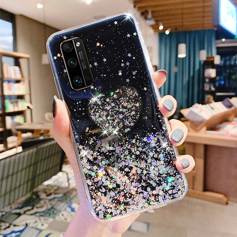 

Bling Glitter Case For Huawei Honor 20 Lite Cases Silicon Fundas Honor 30 Pro Plus 9A 9X 10i 9C 9S 30s 7A 7C X10 Enjoy Z Covers