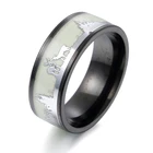 Новый стиль световой Лось кольцо Модные Titanium стали ювелирные изделия нержавеющей стали светящиеся в темноте с рисунком лося кольца для мужчин и женщин для рождественской вечеринки кольцо