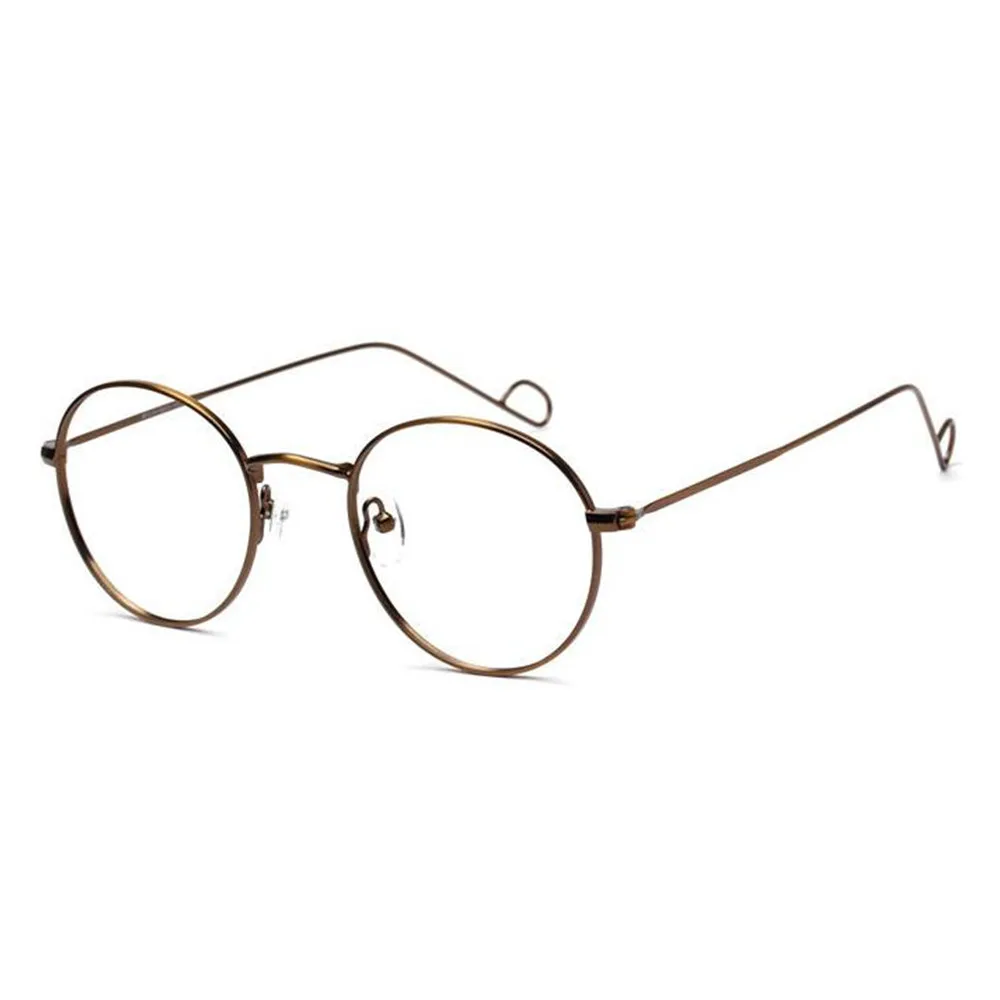 

Vintage Hand Made John Lennon Oval Eyeglass Frames Retro Metal Wire Full Rim Men Women Glasses Spectacles Myopia Rx able