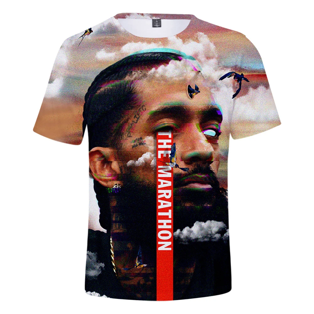 Nipsey hussle футболка уличная Harajuku 3D футболка мужская одежда короткий рукав Kpop топы тройники размера плюс уличный стиль