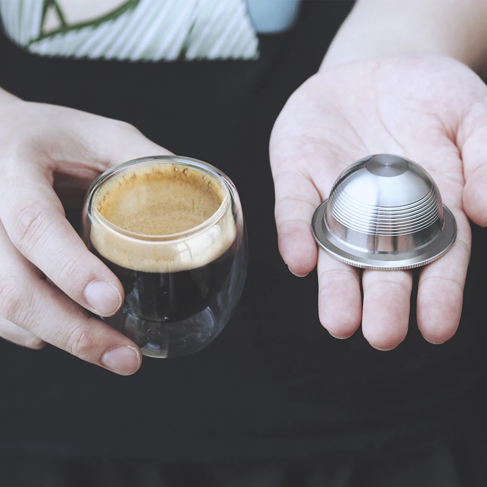 230 мл многоразовые кофейные капсулы для Nespresso Vertuoline и Delonghi из нержавеющей стали