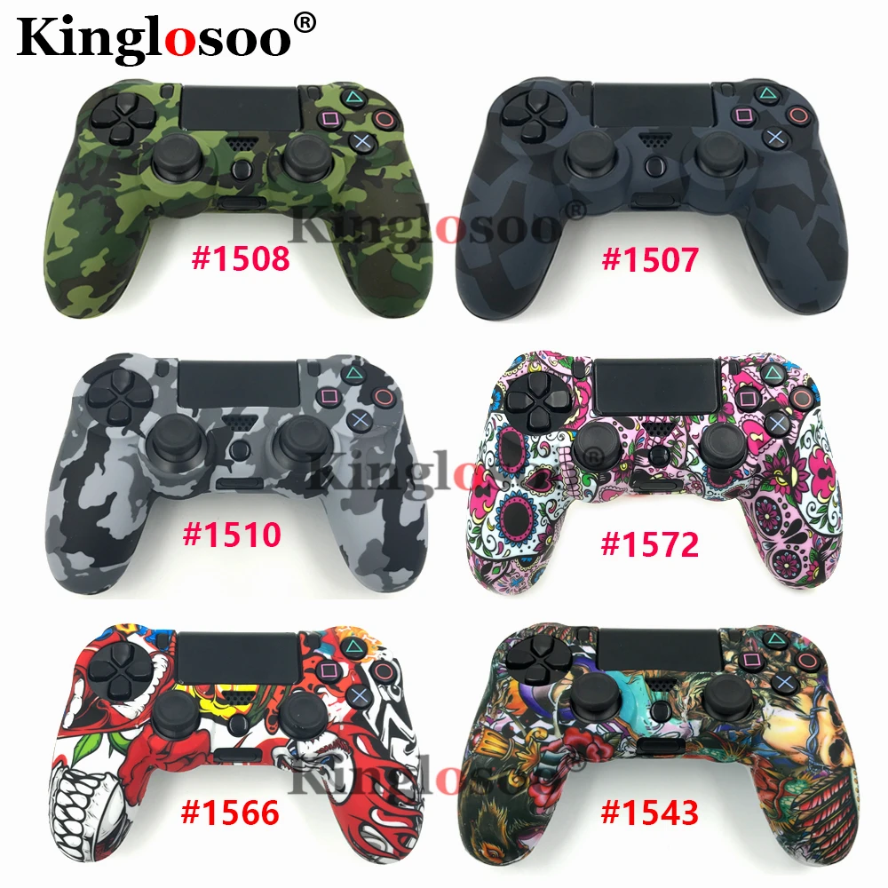 Камуфляжный силиконовый защитный чехол для контроллера Sony Dualshock 4 PS4 Pro Slim с