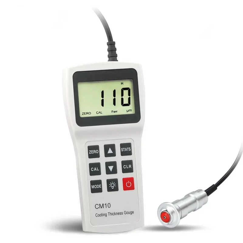 

CM10N 0-2000um N Probe Eddy Current Principle Plastic Rubber Paint Coating Thickness Gauge Meter