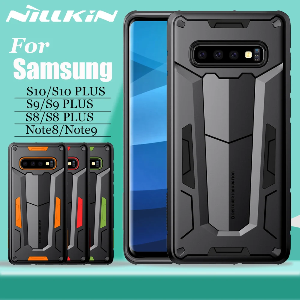 Nilkin для samsung Galaxy S10 S9 S8 Plus чехол-накладка NILLKIN Defender прочная защита для задней панели прочный Чехол-броня для samsung Note 9 8