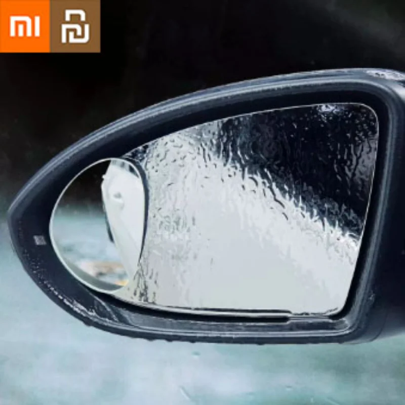 

NEW2022 Xiaomi Youpin Rear View Mirror Set 2pcs Waterproof Anti-fog Small Mirror Not Easy To Fall Off Blind Spot Auxiliary