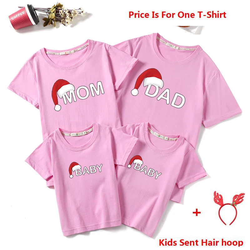 

2020 New Dad Mom Baby Family Suit Family Look Christmas Family Matching Outfits Mother Daughter Father Son Short Sleeve T-shirt