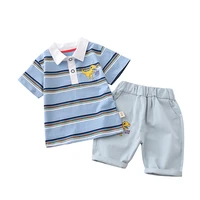 new summer baby boy clothes suit children girls striped cotton t shirt shorts 2pcssets toddler fashion clothing kids tracksuits