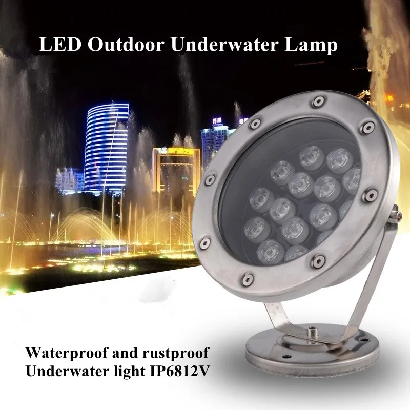 Светодиодный подводный светильник 18 Вт RGB меняющий цвет DMX512 IP68 водонепроницаемый