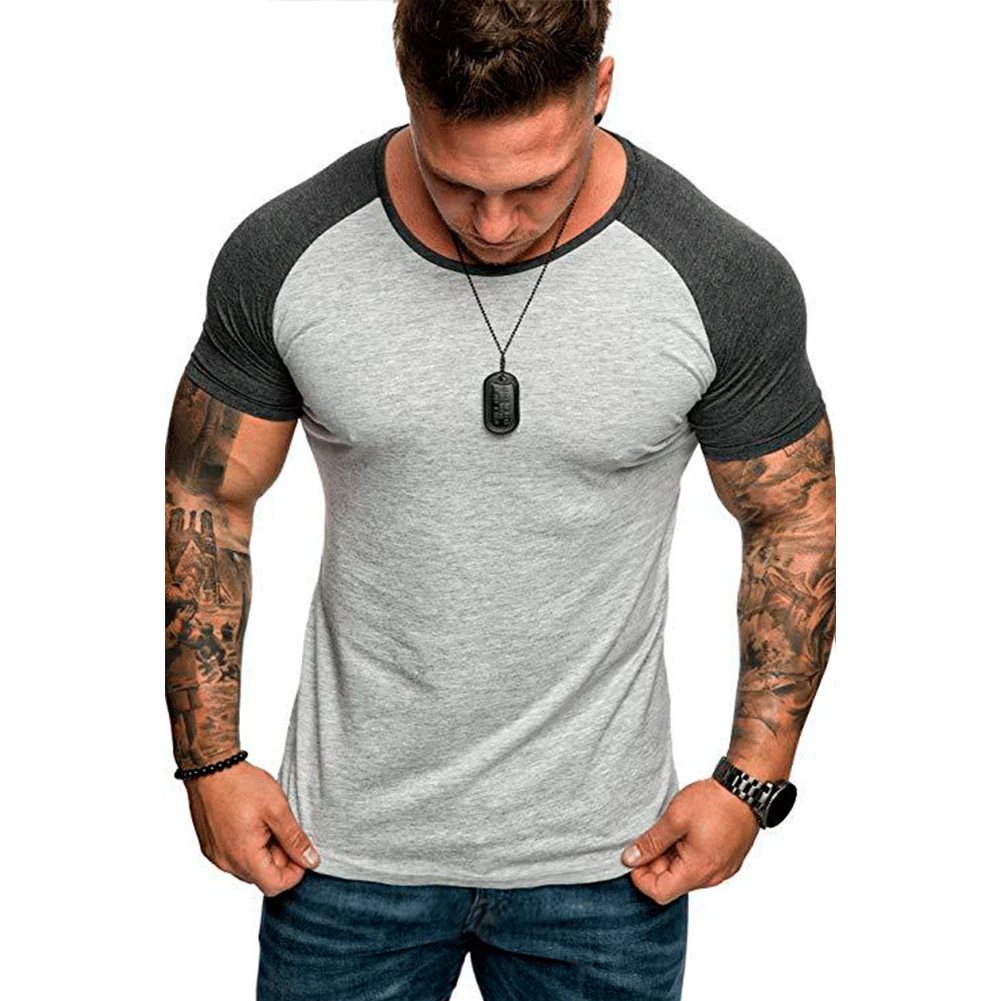 

Spring New quality Men's short sleeve Plain Oversized casual Stretch Soft Shirts 100% cotton Contrast Color Stitching Stripe
