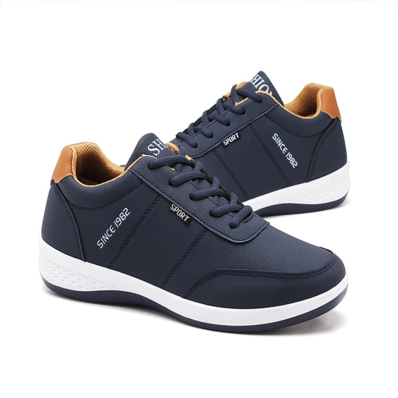 Кроссовки мужские кожаные удобная подиумная обувь для отдыха крутая Брендовая