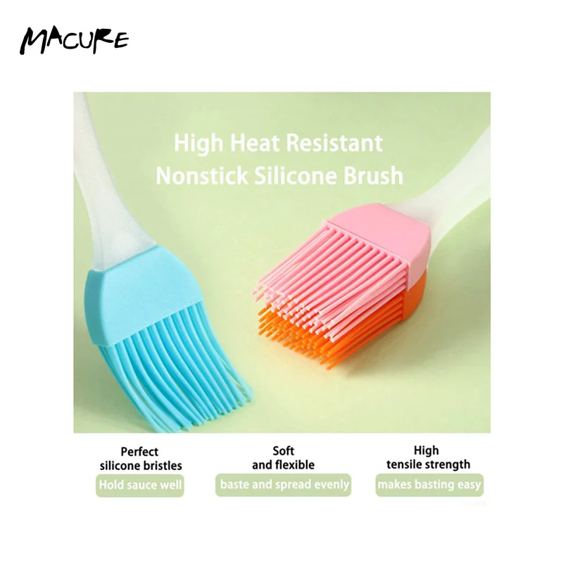 Домашняя кухня пищевой класс красочная 20 см Силиконовая щетка для выпечки