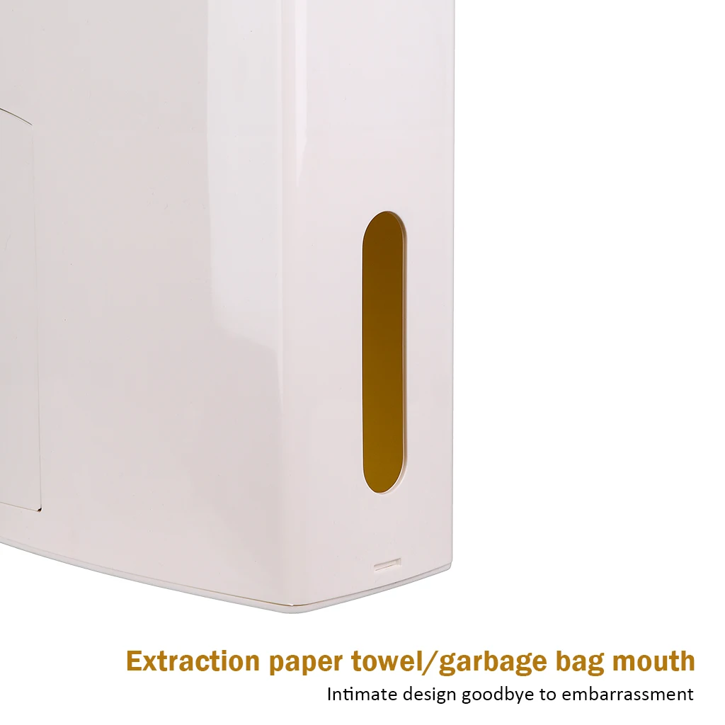 Hot Sale Plastic Trash Can Set with Toilet Brush Bathroom Waste Bin Dustbin Trash Cans Garbage Bucket Garbage Bag Dispenser