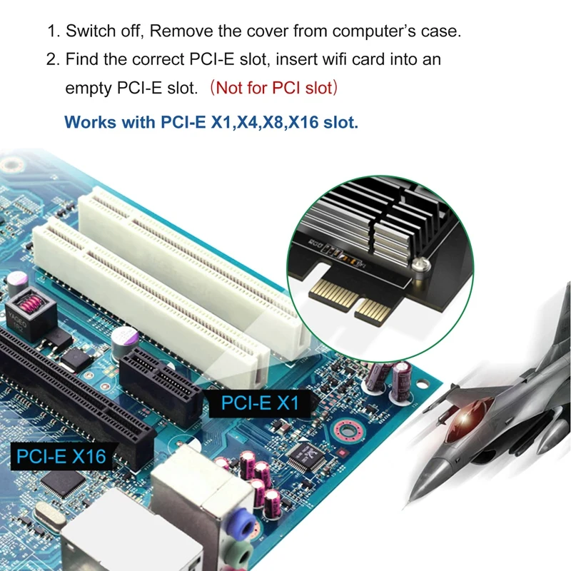 

EDUP EP-9636GS Wireless Network Card PCI-E 3000Mbps Gaming Network Card 802.11Ax / Ac Dual Frequency 2.4G / 5GHz