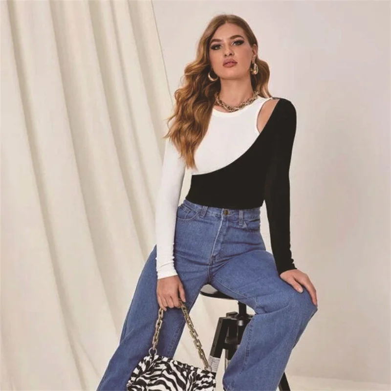

Knitted Top Women Hollow Out Casual Long Sleeve T Shirt Skinny Autumn Winter Slim Tee Lady Clothing Fashion Chic Sweaters Ladies